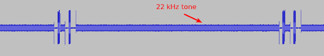 Diseqc in audacity with 22 khz tone