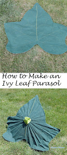 diy fairy ivy leaf parasol