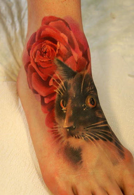 Criativas Tatuagens para quem ama os gatos