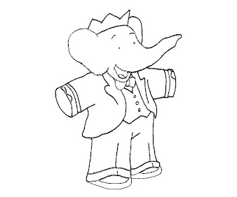 #1 Babar Coloring Page