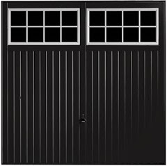 Salisbury garage door in black with black windows