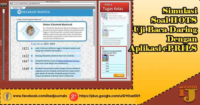 Simulasi Soal HOTS Uji Baca Daring Dengan Aplikasi ePRILS