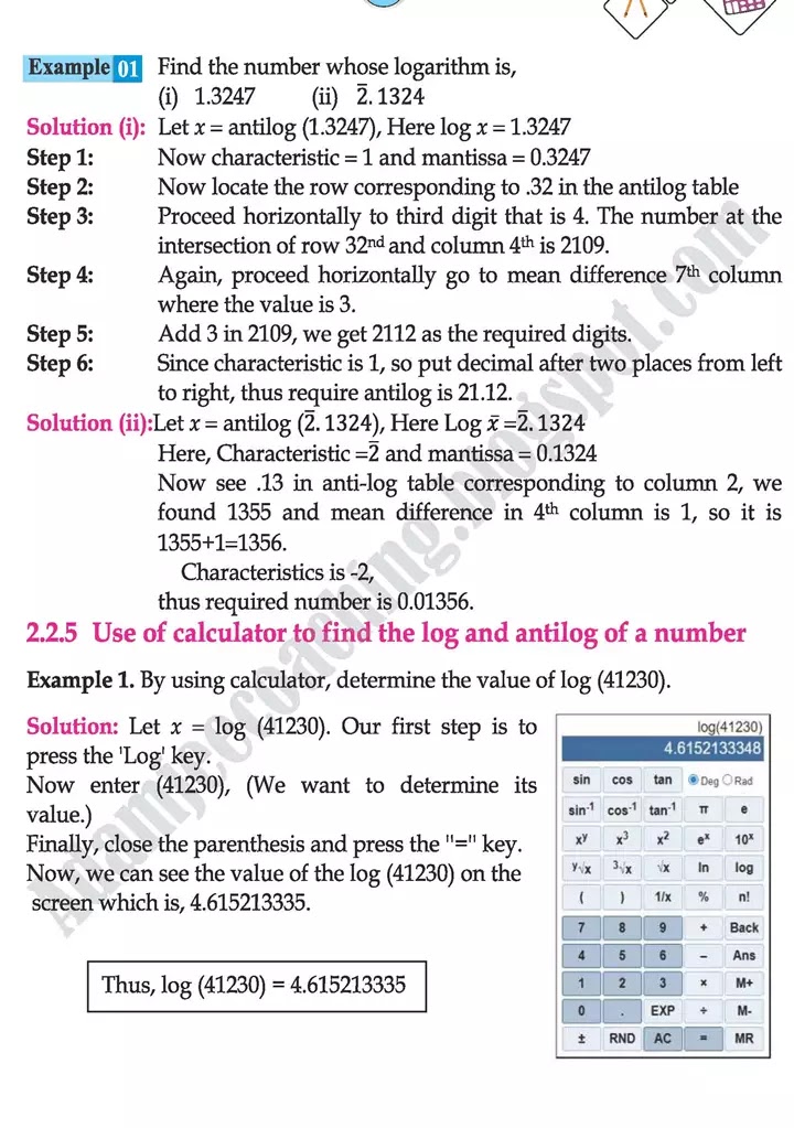 logarithms-mathematics-class-9th-text-book
