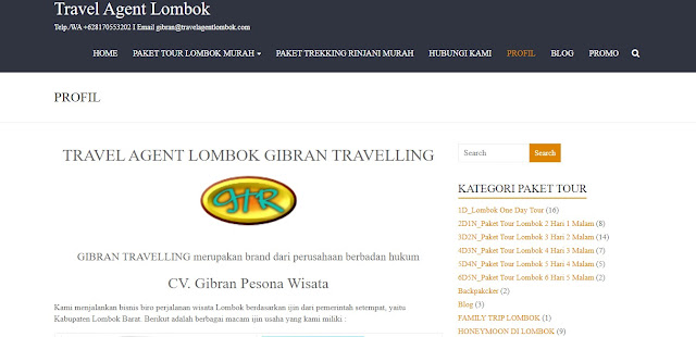 Paket tour Lombok backpacker, irit dan asyik