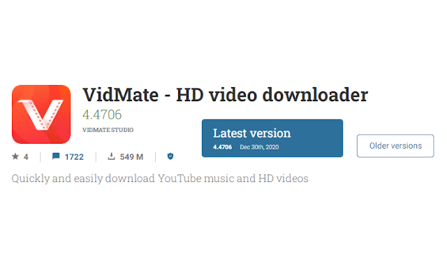 aplikasi Download video di Youtube vidmate 2024