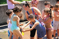 Guerra de agua en las fiestas de Llano