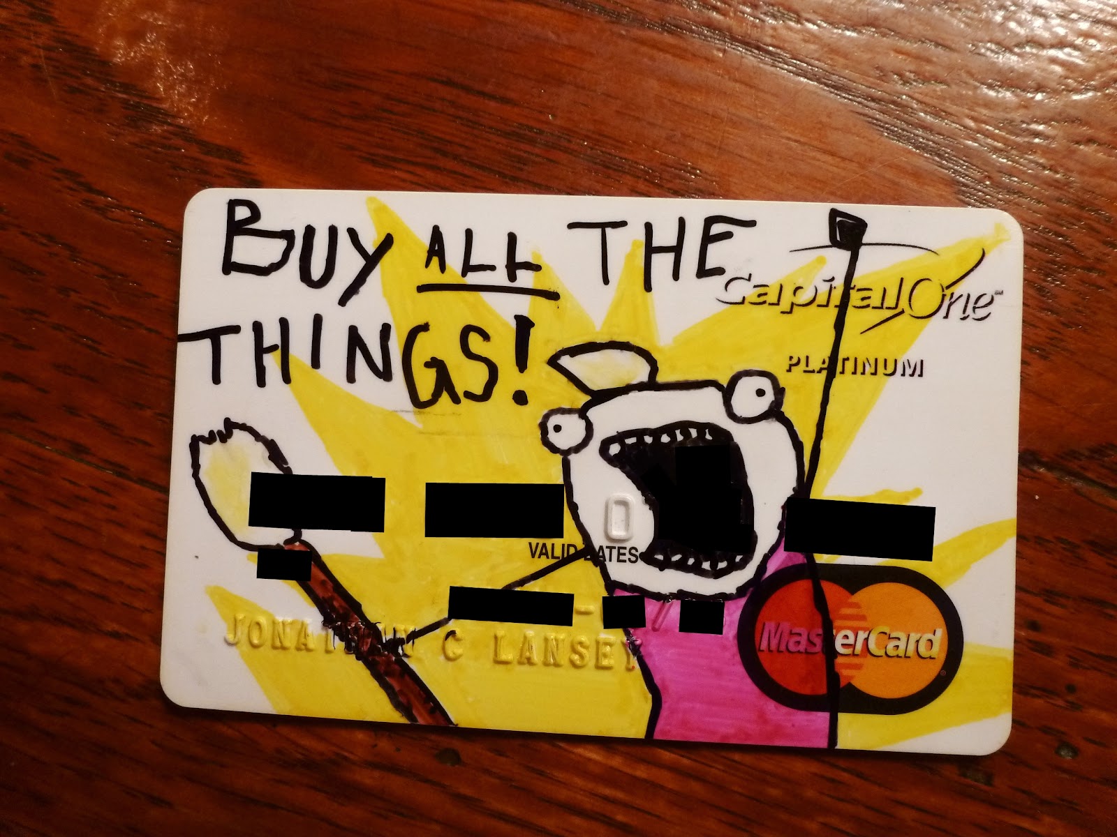 The Lansey Brothers' Blog: Buy all the things Credit Card Design