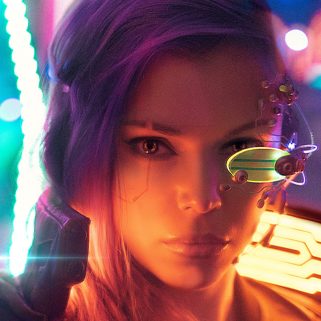 Cyberpunk Girl Cosplay Desktop Wallpaper