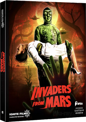 Cover art for Ignite Film's 4K UHD release of INVADERS FROM MARS!