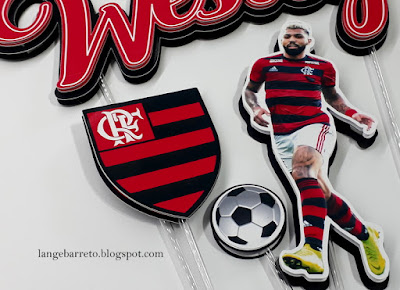 Topo de bolo Flamengo