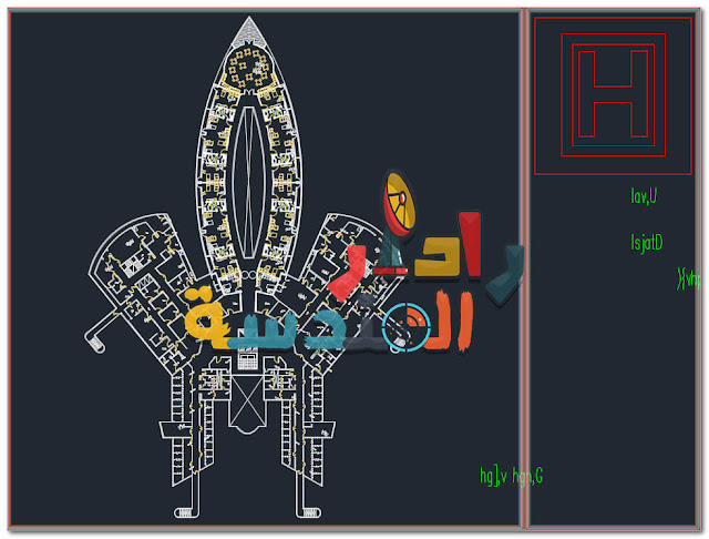 العيادات الخارجية خطة مستشفى Dwg