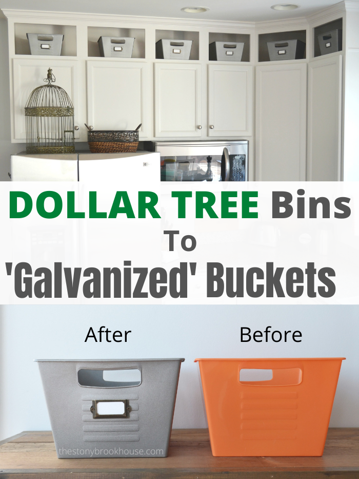 Dollar Tree Bins to Galvanized Buckets