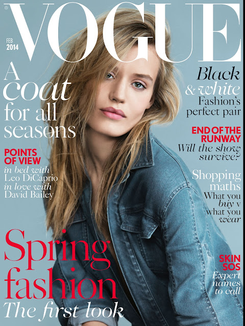 Georgia May Jagger on the cover of British Vogue Feb 2014 issue