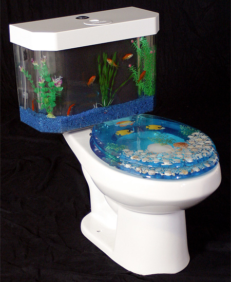 Flush and Fish Toilet Aquarium