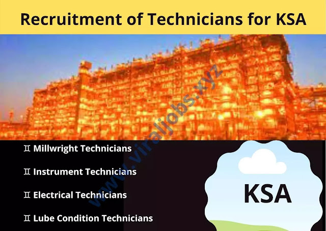 Recruitment of Technicians for KSA