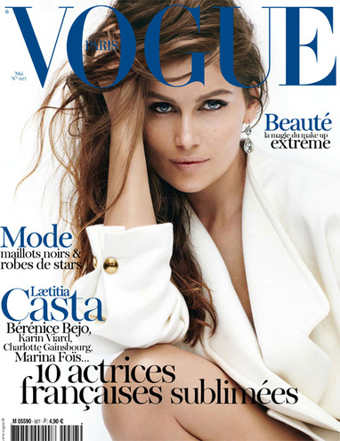 Coverin' It Laetitia Casta on Vogue Paris