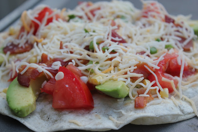 Grilled Mexican tortilla pizzas