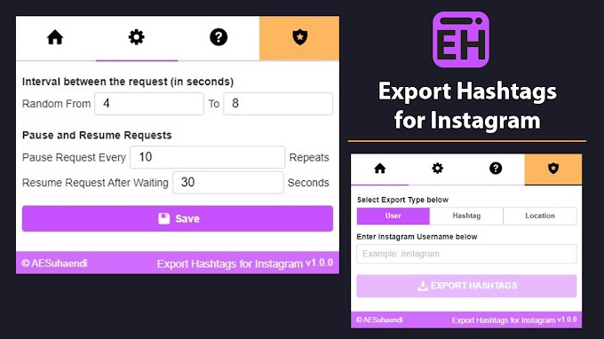 Export Hashtags for Instagram