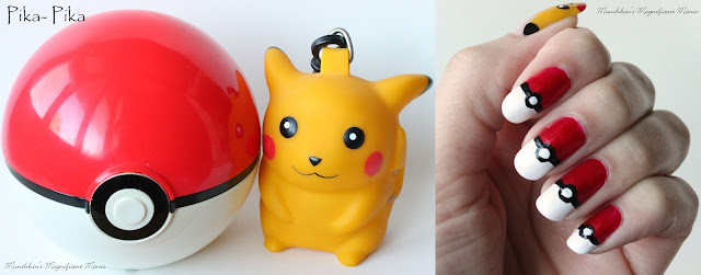 Pokemon, Pikachu/ Poke ball nail design 