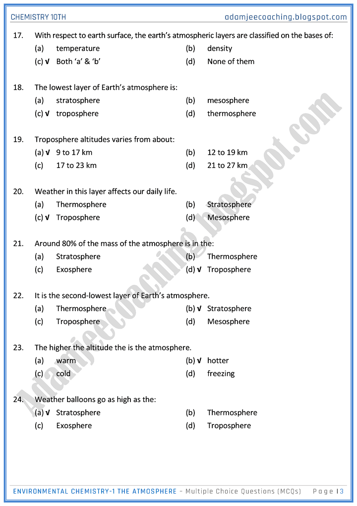 environmental-chemistry-1-the-atmosphere-mcqs-chemistry-10th