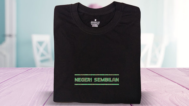 SCS013-BG077-P6FC-CTS Negeri Sembilan T Shirt Design, Negeri Sembilan T Shirt Printing, Custom T Shirts Courier to Negeri Sembilan Malaysia STANDEE