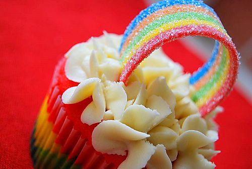 rainbow cupcakes in a jar. Rainbow Cupcake