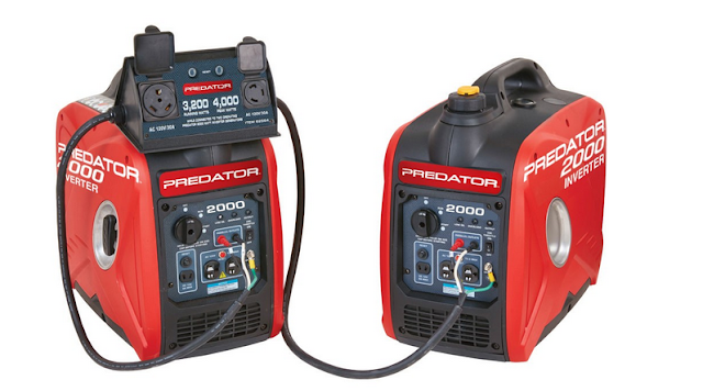 Predator 2000 Peak Watts/1600 Running Watts Inverter Generator with USB Outlet and Parallel Capability