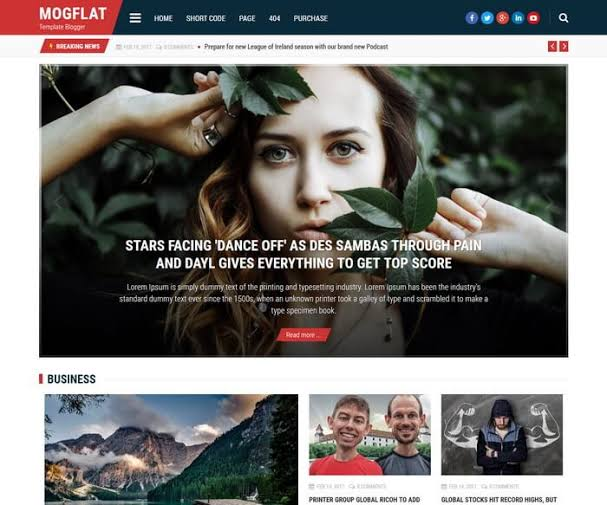 Mog Flat - Latest Version - Premium Blogger Template Free Download.