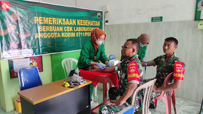 Cegah Penyakit Sedini Mungkin, Kodim Pemalang Menggelar Serbuan Laboratorium 