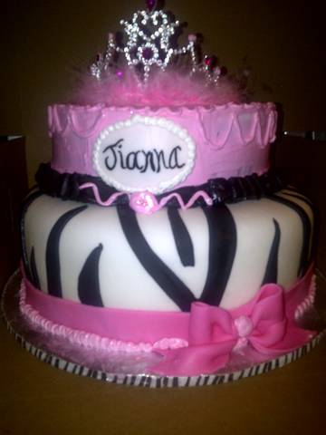 Specialty Birthday Cakes on Triple J S Sweets  Baby Shower Zebra Princess Cake