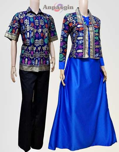 Model Desain Baju Batik Muslim Terbaru 2017