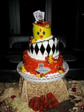 Round las vegas cake ideas