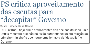 PS critica aproveitamento das escutas para “decapitar” Governo