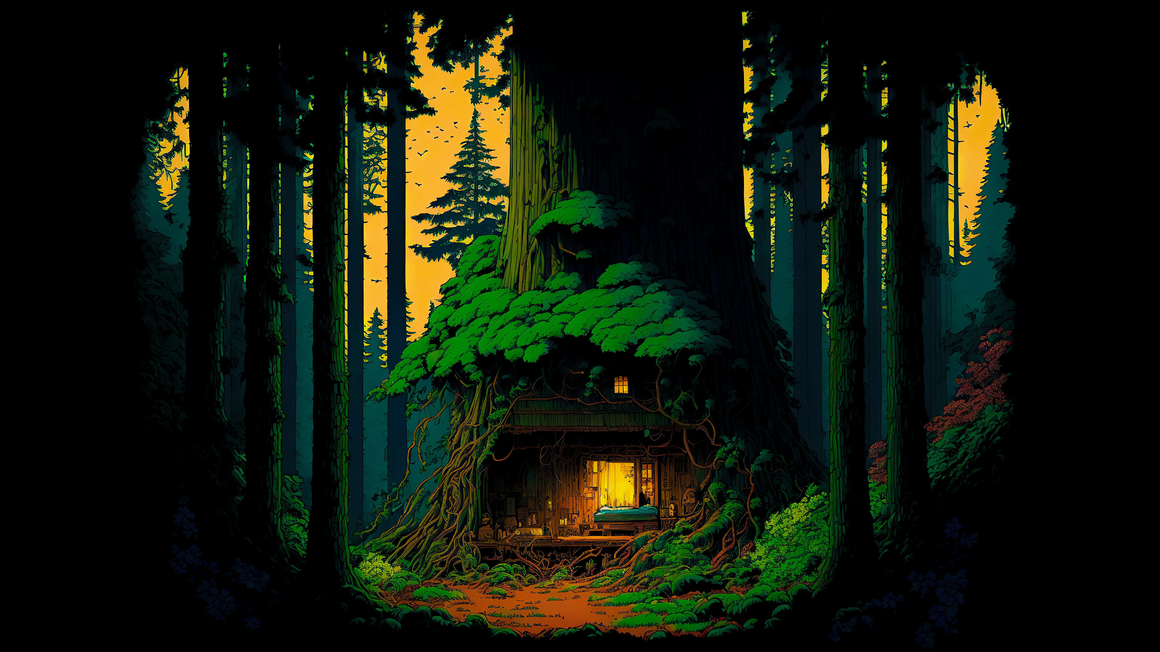 Ai Generated Wallpaper 4K for PC: The Treehouse