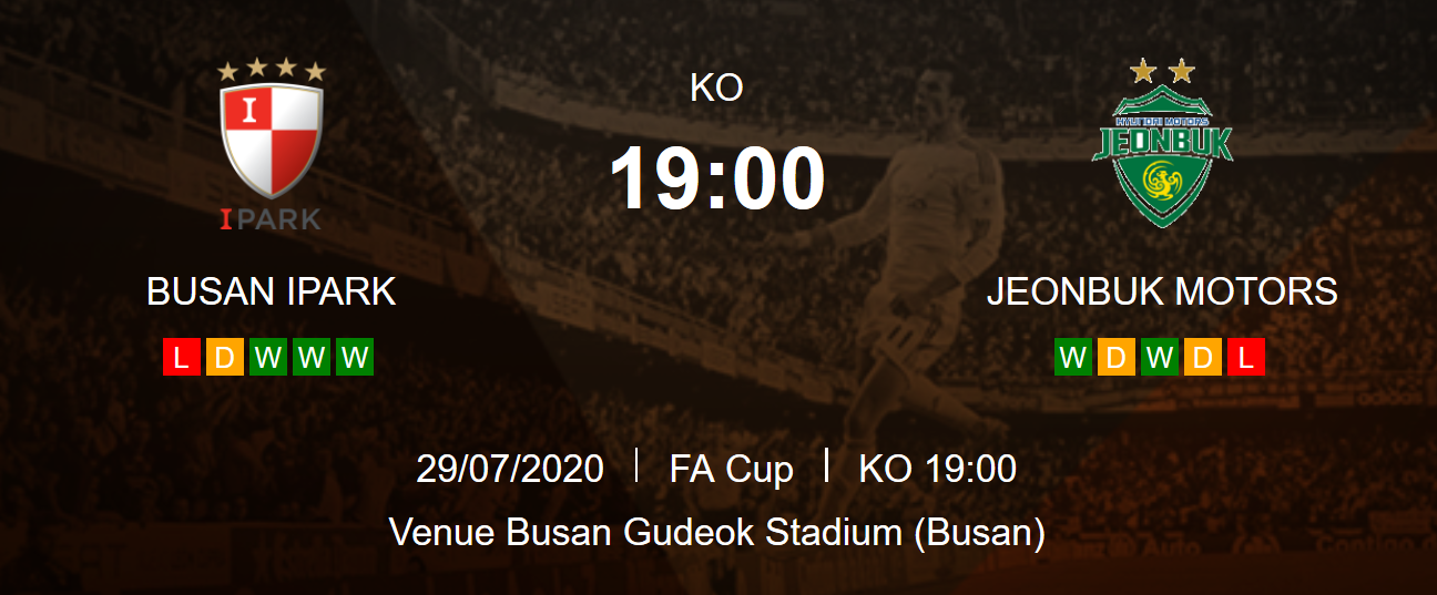Fa Cup Preview Busan Ipark Vs Jeonbuk Hyundai Motors K League United South Korean Football News Opinions Match Previews And Score Predictions
