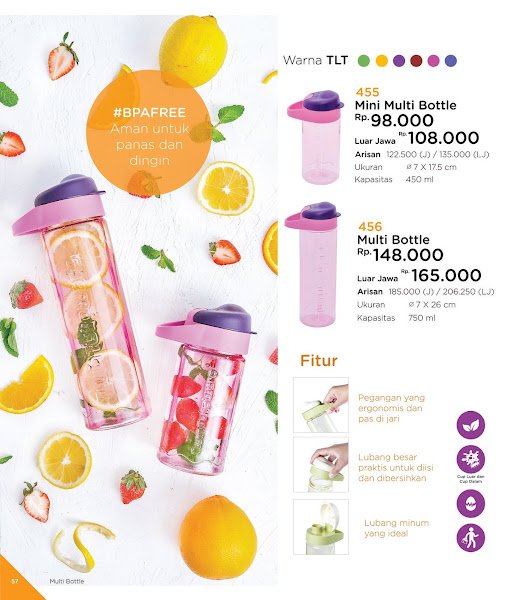 Mini Multi Bottle, Katalog Tulipware 2019