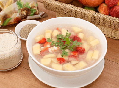 làm soup trái cây giàu dinh dưỡng cho bé