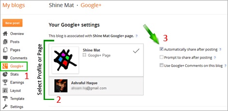 Auto Share Blog Post On G+