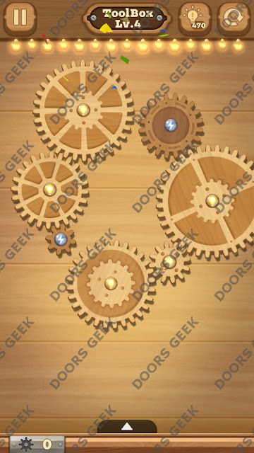 Fix it: Gear Puzzle [ToolBox] Level 4 Solution, Cheats, Walkthrough for Android, iPhone, iPad and iPod