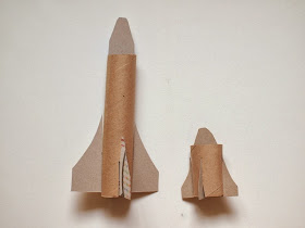 assemble your cardboard space shuttles