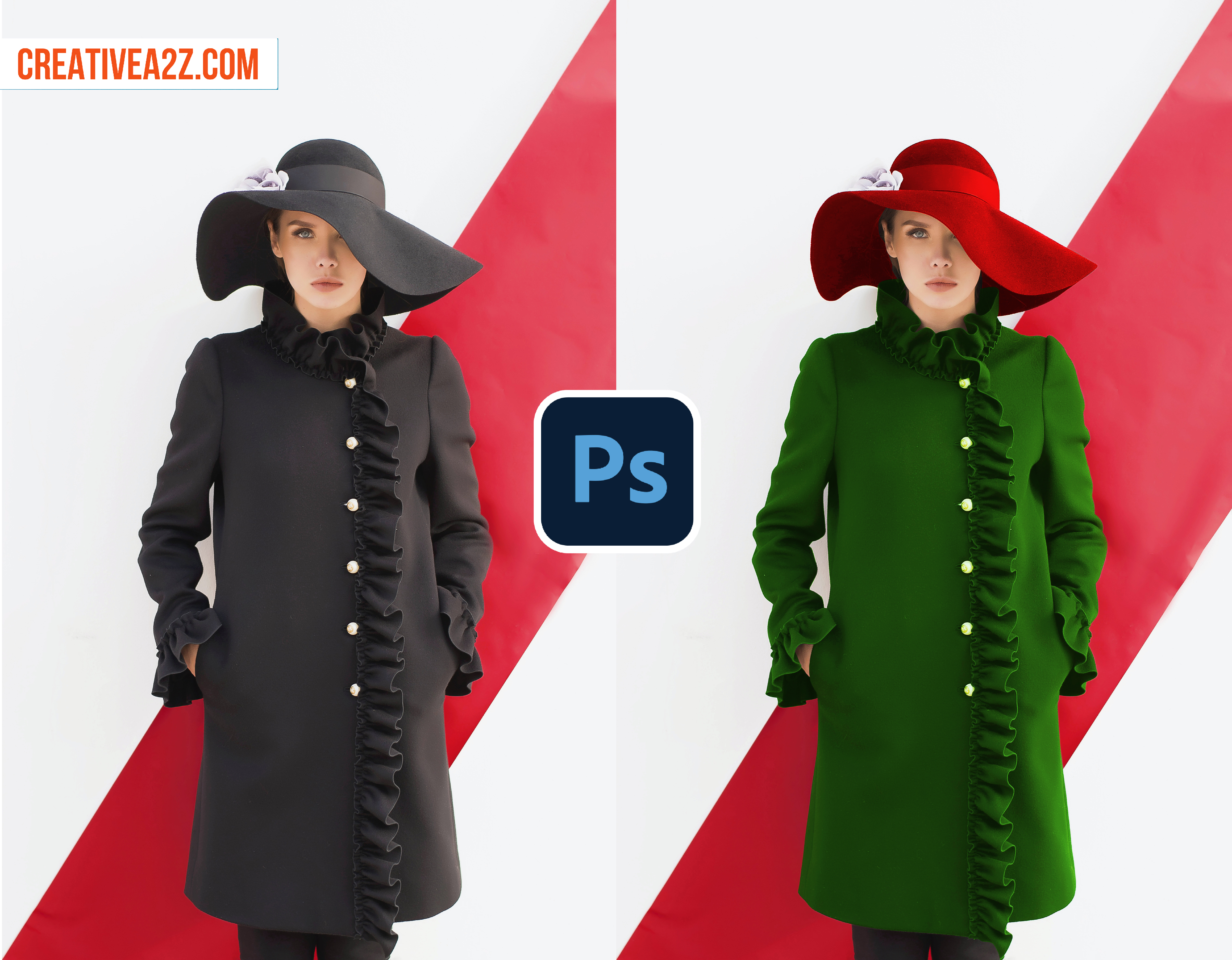 Quickly change the clothing color in photoshop(creativea2z)