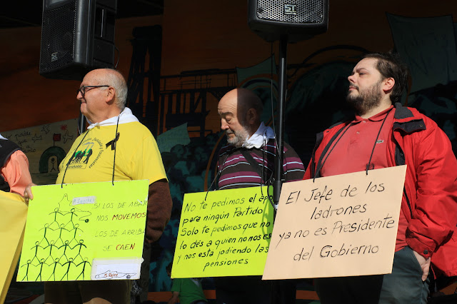 protesta de pensionistas en Barakaldo