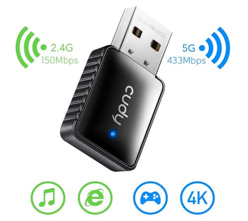 Cudy WU600 AC 600Mbps USB WiFi Adapter for PC