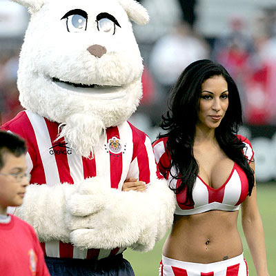Chivas Girl and mascot 2005