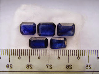 Batu Blue Safir kating kotak