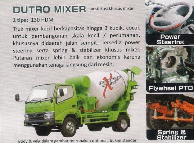  Harga  Truk  Hino  Surabaya  Hino  Dutro 130 HD PS Mixer