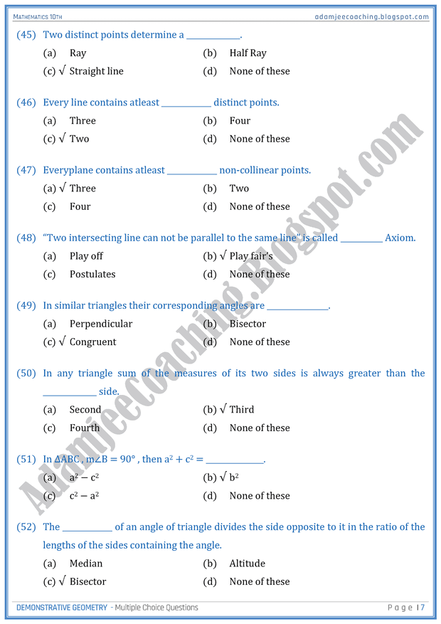 demonstrative-geometry-mcqs-mathematics-10th