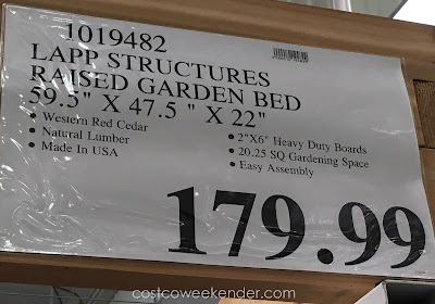 Deal for the Lapp Structures YardCraft Western Red Cedar Raised Garden Bed at Costco