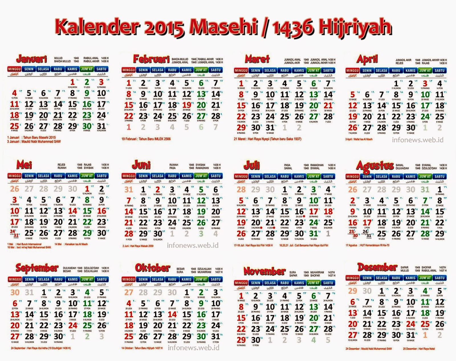 catatan syifa kalender  hijriah