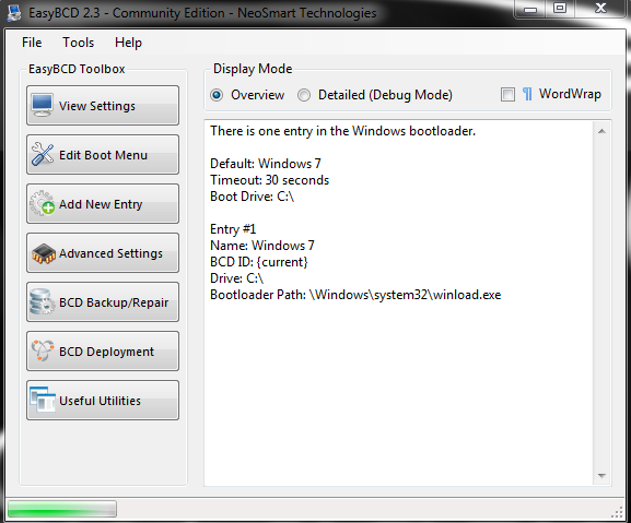 EasyBCD - control of your boot loader